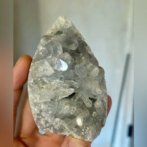 Celestite Crystal Tower – Natural Celestite Cluster with Large and Small Points